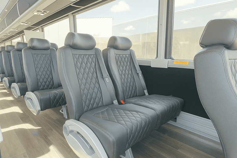 interior of Rohnert Park Charter Bus charter bus